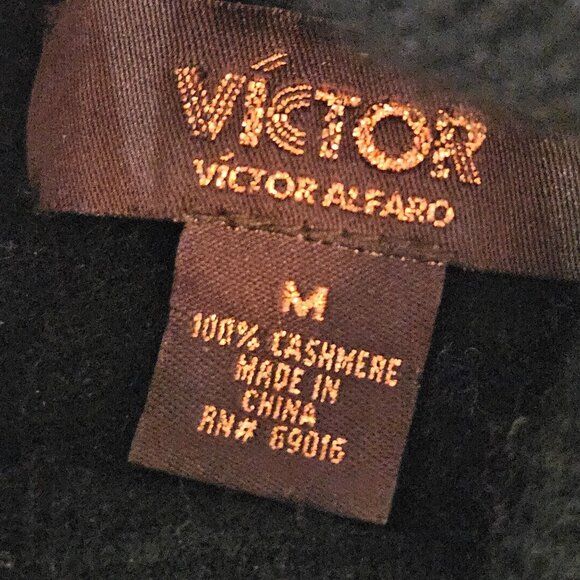 Victor Alfaro Sweater Medium Women Black Turtleneck 100% Cashmere Classic Luxury - Picture 4 of 7